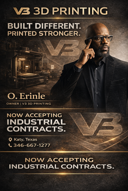 O. Ernile — Owner, V3 3D Printing